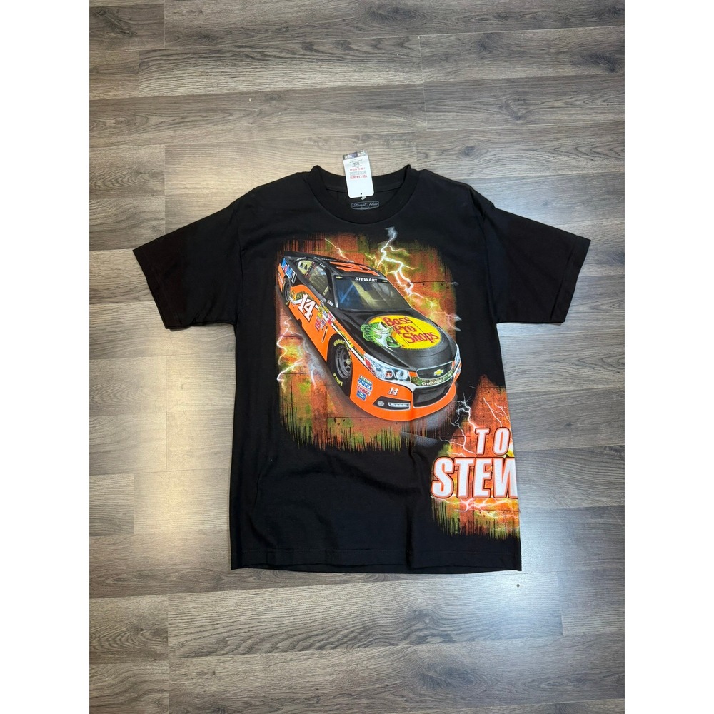 NASCAR Tony Stewart 14 Bass Pro Shops Racing T-Shirt Black Medium NWT